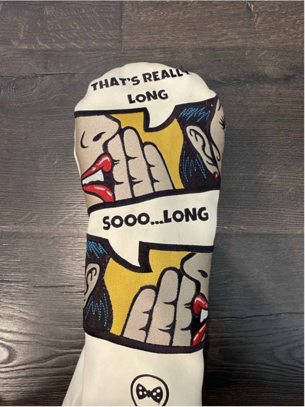 B&B Golf Driver Headcover “That’s Really Long, Sooo Long” Embroidered Leather